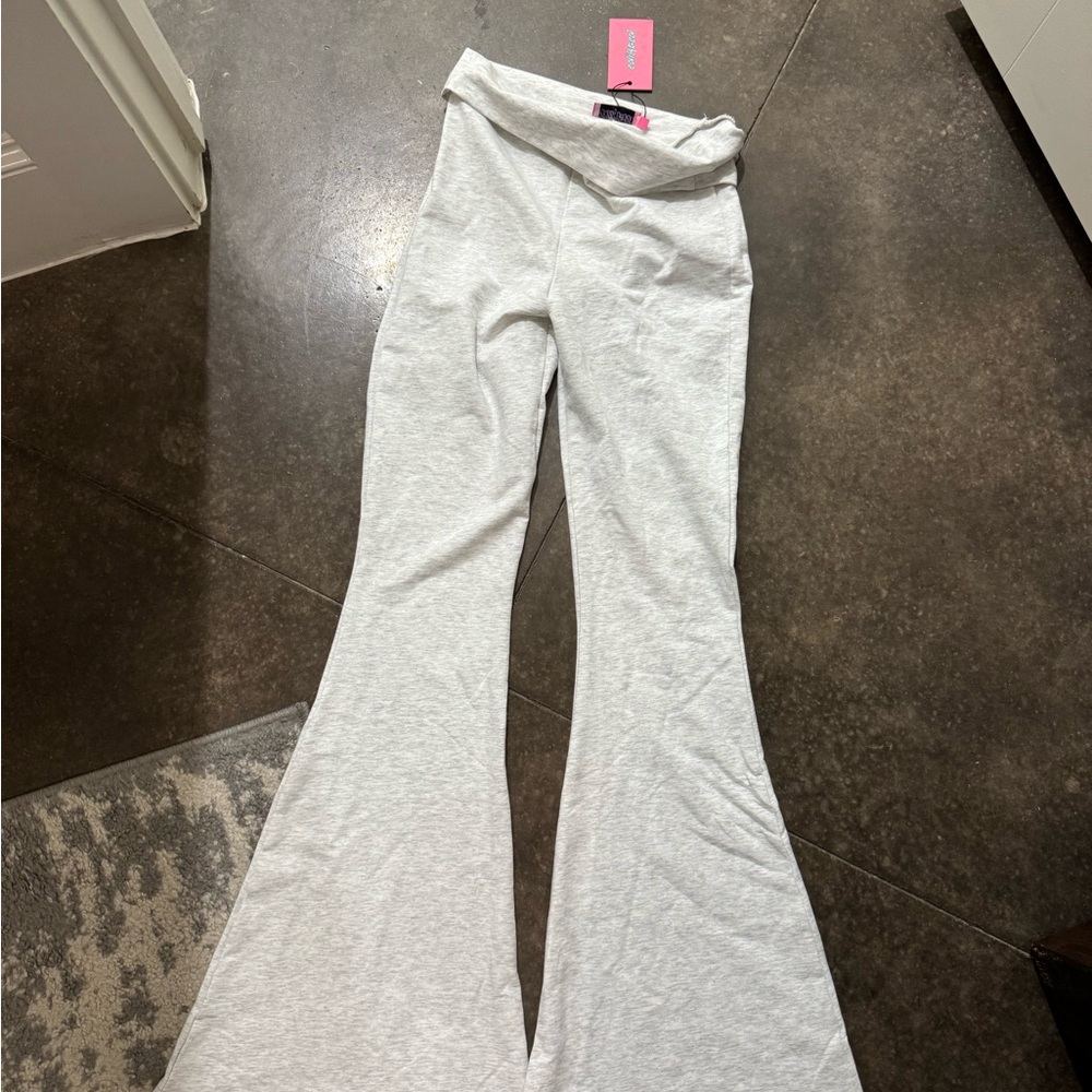 Edikted grey flare pants